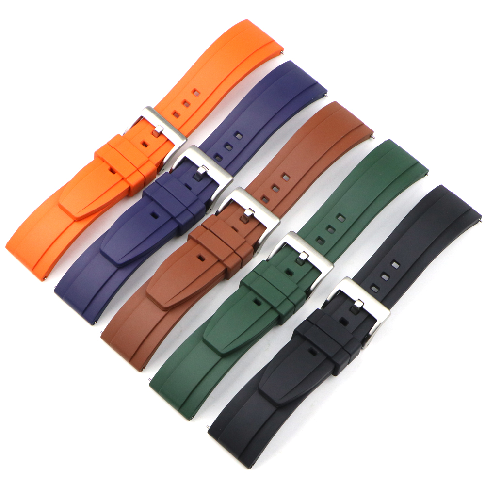 Fkm Rubber Dive Watch Strap 20Mm - FKM ยางฟลูออรีนสายนาฬิกา 20 มม.22 มม.24 มม.Quick