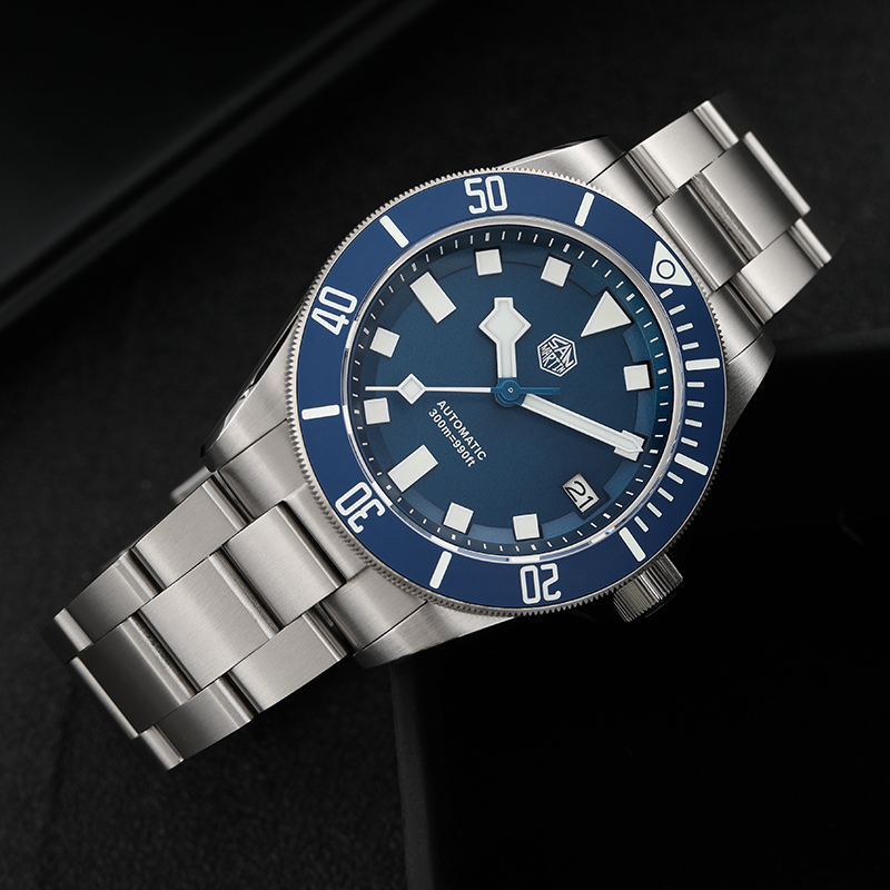 Titanium Automatic Watch 300M Sapphire - นาฬิกาดำน้ำ San Martin รุ่นใหม่ SN0121TE ตัวเรือนไทเทเนียม
