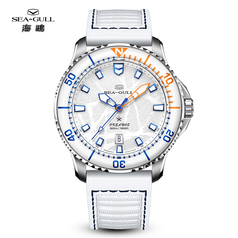 Titanium Automatic Watch 300M Sapphire - Seagull Ocean Series Pro MenนาฬิกากลไกอัตโนมัตินาฬิกาไทเทเนียมSapphire 300Mกันน้ําหรูหรานาฬิกาดําน้ํา
