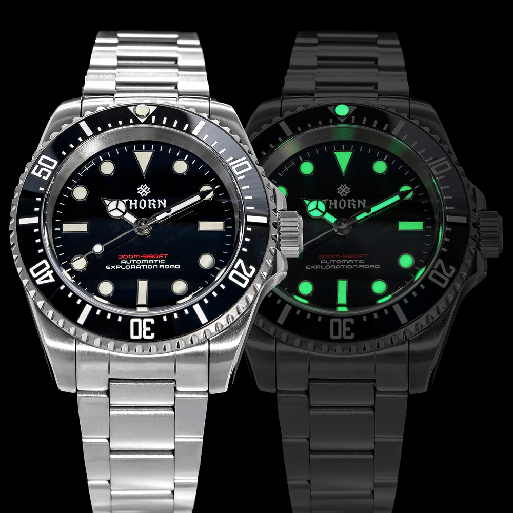 Titanium Automatic Watch 300M Sapphire - THORN SHY037 นาฬิกาดำน้ำระบบกลไกอัตโนมัติ ขนาด 40.5 มม.